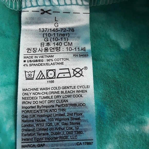 GIRL'S TIE-DYED COTTON LEGGINGS - Picture 6 of 6